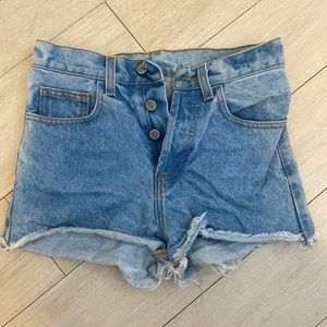 Basic blue denim shorts